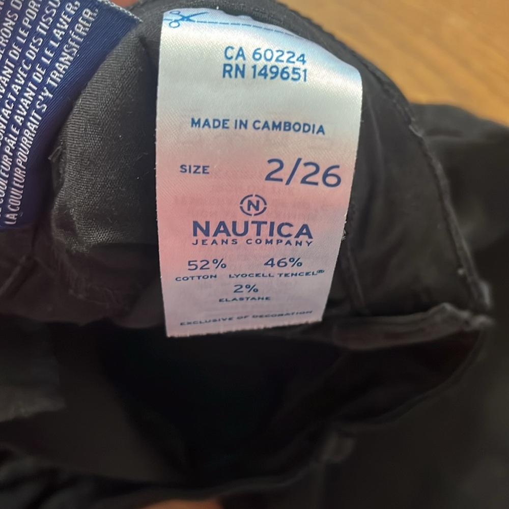 Nautica Women's Tencel Ankle Trouser Pants, Black size 26 2 - Picture 7 of 12